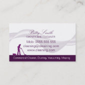 Reinigungs-Service Visitenkarte (Rückseite)