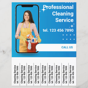 Reinigungs-Service-Werbeaktion Flyer Abreißen von 