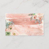 Reinigungs-Spray Flasche Blume Glamour Visitenkarte (Rückseite)