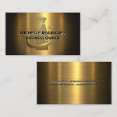 Reinigungs-Spray | Gold-Metallic-Bürste Visitenkarte (Vorne/Hinten)