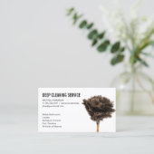 Reinigungs-Spray-Raum | Feather Duster Visitenkarte (Stehend Vorderseite)