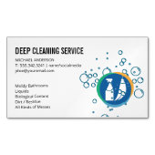 Reinigungs-Spray-Raum | Seifenblasen Magnetische Visitenkarte (Vorderseite)