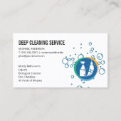 Reinigungs-Spray-Raum | Seifenblasen Visitenkarte (Vorderseite)