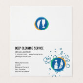 Reinigungs-Spray-Raum | Seifenblasen Visitenkarten (Außenseite Aufgefaltet)