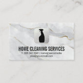 Reinigungs-Spray | Weißer Goldmarmor Visitenkarte (Vorderseite)