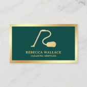 Reinigungs- und Reinigungsangebote für grüne und g Visitenkarte (Vorderseite)