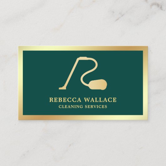 Reinigungs- und Reinigungsangebote für grüne und g Visitenkarte (Vorderseite)