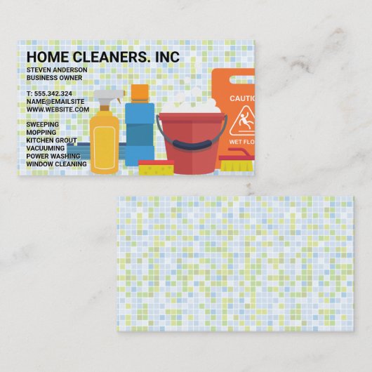 Reinigungs- und Versorgungsleistungen | Hintergrun Visitenkarte (Vorne/Hinten)