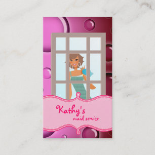 Reinigungs-Visitenkarte-Rosa-Blasen Visitenkarte