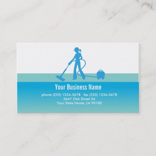 Reinigungs-Visitenkarte Visitenkarte (Vorderseite)