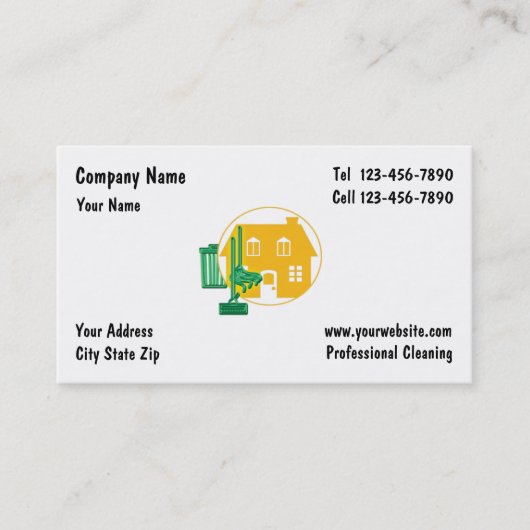 Reinigungs-Visitenkarten Visitenkarte (Vorderseite)