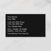 Reinigungs-Visitenkarten Visitenkarte (Rückseite)