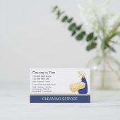 Reinigungs-Visitenkarten Visitenkarte (Stehend Vorderseite)