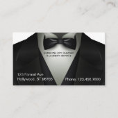 Reinigungs-Wäsche-Service-Smoking Visitenkarte (Vorderseite)