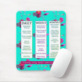 Reinigungs-Zeitplan-u. Bestätigungs-weibliches Mousepad (Mit Mouse)