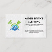 Reinigungs-Zuhause-Logo | Haushaltshilfe Visitenkarte (Vorderseite)