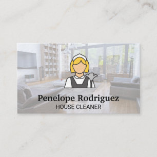 Reinigungsabzieher-Logo   Hausmeisterin Visitenkarte