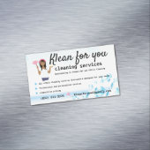 Reinigungsangebote Bläschen Weiße Fliesen Magnetische Visitenkarte (Beispiel)