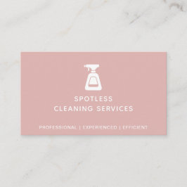 Reinigungsanstalt Spray Flasche Dusty Pink  Visitenkarte
