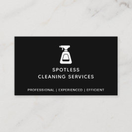 Reinigungsanstalt Spray Flasche schwarz Visitenkarte