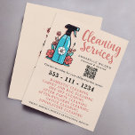Reinigungsanstalten Spray Flasche Flyer<br><div class="desc">Chic und einzigartig Reinigungsservice Flyer, perfekt für die Förderung von häuslichen und kommerziellen Reinigungsfirmen. Dieser professionell gestaltete Flyer zeichnet sich durch eine handgezeichnet Abbildung einer blauen Spritzflasche aus, die von zarten Blume umgeben ist und auf einem hellrot-rosa Hintergrund steht. Die Vorderseite beinhaltet elegante Skripttypografie für "Reinigungsdienste", eine detaillierte Liste der...</div>