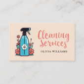 Reinigungsanstalten Spray Flasche Visitenkarte (Vorderseite)