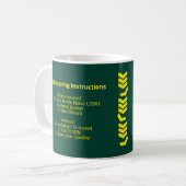 Reinigungsanweisungen Kaffeetasse (Vorderseite Links)