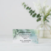 Reinigungsbetrieb, grün, Öko- freundlich, Naturbus Visitenkarte (Stehend Vorderseite)