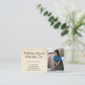 Reinigungsbetten Visitenkarte (Stehend Vorderseite)