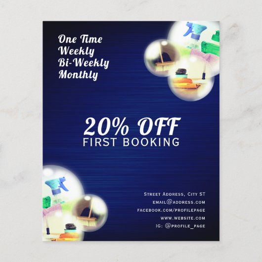 Reinigungsblasen beruflicher Flyer (Hinten)