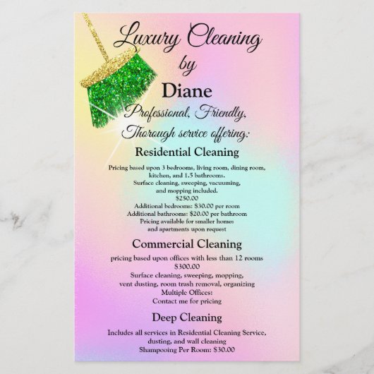 Reinigungsbüro Behalte das QR-Logo der Maid-Stelle Flyer (Vorne)