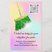 Reinigungsbüro Behalte das QR-Logo der Maid-Stelle Flyer (Hinten)