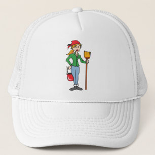 Reinigungsdame Truckerkappe