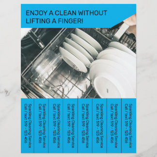 Reinigungsdienst einfach modern Abreiß Flyer