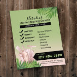 Reinigungsdienst für Grüne Häuser Flyer<br><div class="desc">Zuhause Cleaning Service Greenery Housekeeping Flyer.</div>