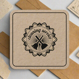 Reinigungsdienst für Handwerk Quadratische Visitenkarte