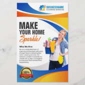 Reinigungsdienst für Haushaltshilfe Flyer (Vorne)