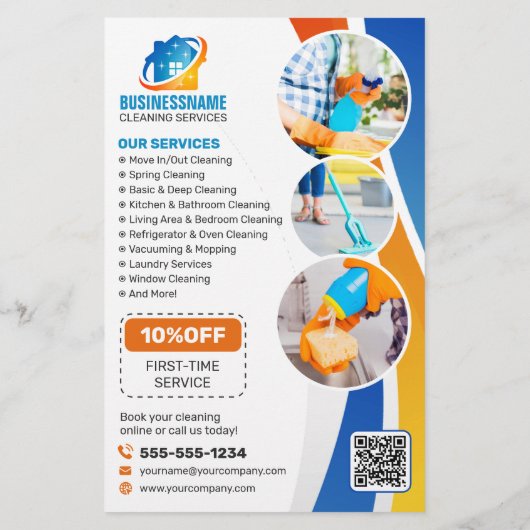 Reinigungsdienst für Haushaltshilfe Flyer (Hinten)