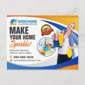 Reinigungsdienst für Haushaltshilfe Postkarte (Vorderseite)