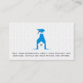 Reinigungsdienst für Haushaltshilfe | Sauberes Spr Visitenkarte (Rückseite)