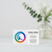 Reinigungsdienst für Haushaltshilfe | Squeegee Log Visitenkarte (Stehend Vorderseite)