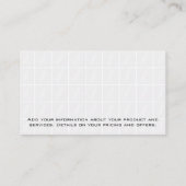 Reinigungsdienst für Haushaltshilfe | Squeegee Log Visitenkarte (Rückseite)