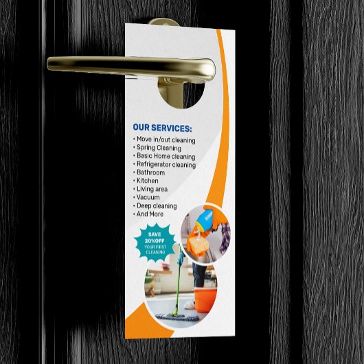 Reinigungsdienst für Haushaltshilfe Türanhänger