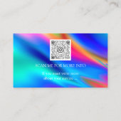Reinigungsdienst für Klassenhäuser - Holograph QR Visitenkarte (Rückseite)