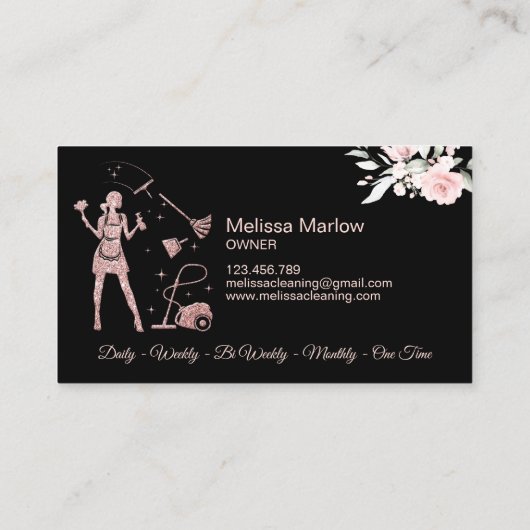 Reinigungsdienst für Reinigungsdienste in der Haus Visitenkarte (Rückseite)