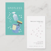 Reinigungsdienst für Sprühflaschen und Eimer Visitenkarte (Vorne/Hinten)