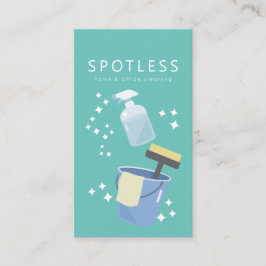 Reinigungsdienst für Sprühflaschen und Eimer Visitenkarte