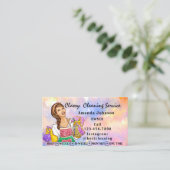 Reinigungsdienst für Unterkünfte - Haushaltshilfe Visitenkarte (Stehend Vorderseite)