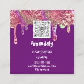 Reinigungsdienst für Waschmaschinen QRCode Quadratische Visitenkarte (Rückseite)