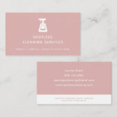 Reinigungsdienst Haushaltshilfe Dusty Pink Spray F Visitenkarte (Vorne/Hinten)